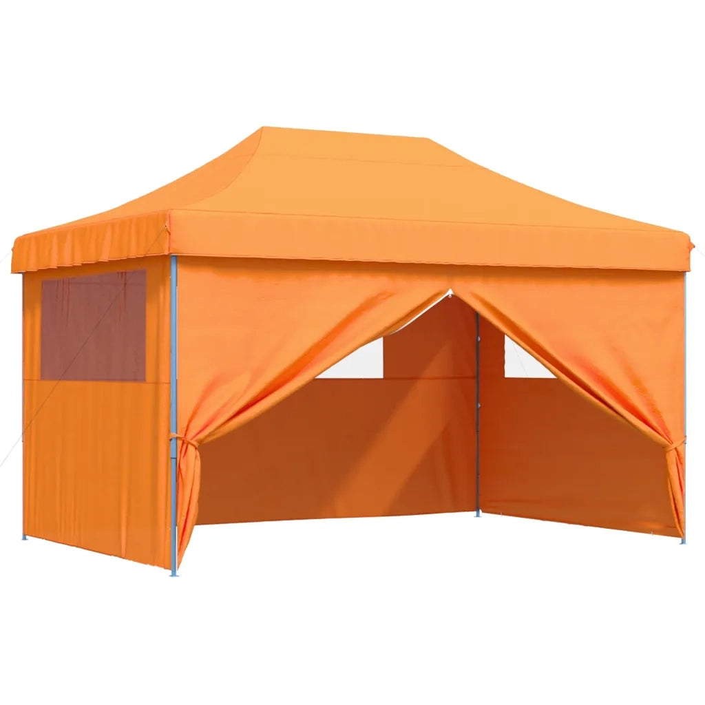 Tendone per Feste Pieghevole Pop-Up con 4 Pareti Arancione 4004977