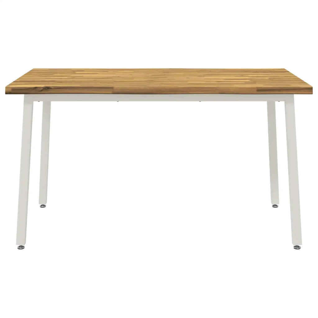 120 x 90 x 75 cm Legno di Acacia Massello Bianco Rettangolare 937550