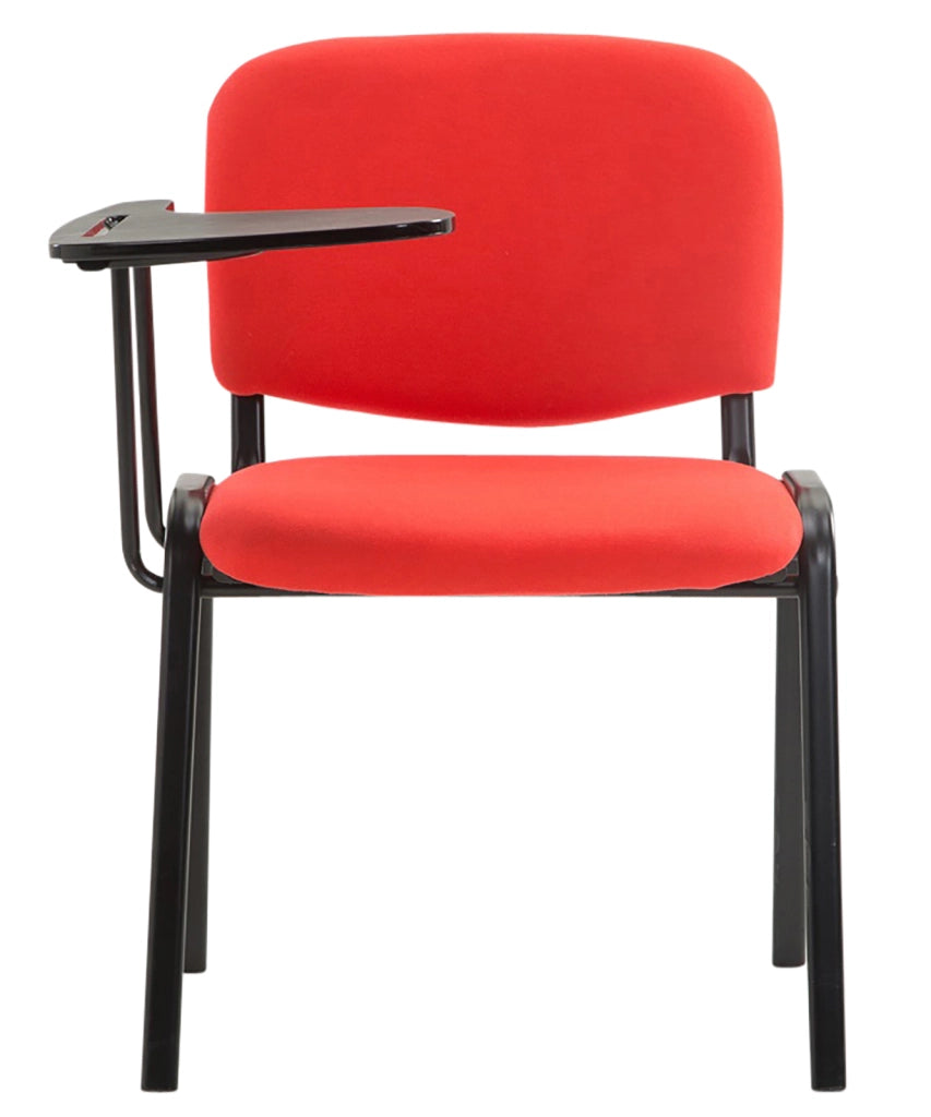 Set di 4 sedie Ken in tessuto con tavolo pieghevole rosso