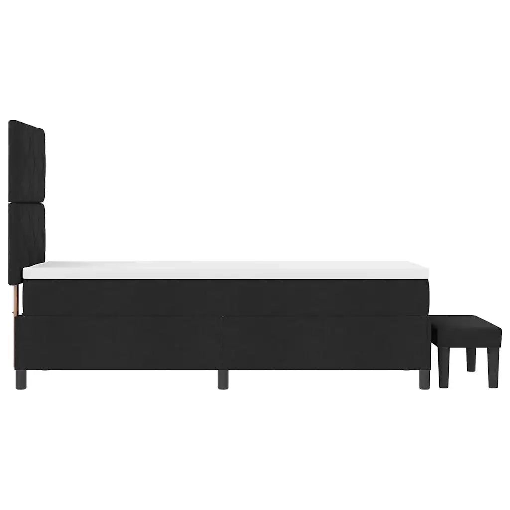 Letto a molle con testiera Nero 80 x 200 cm Tessuto 3344102