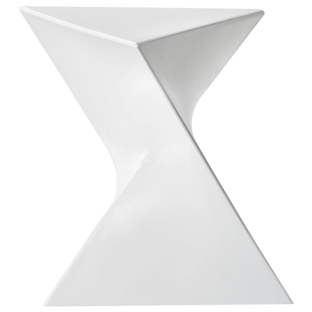 Tavolino in plastica tringolare bianco soggiorno elegante