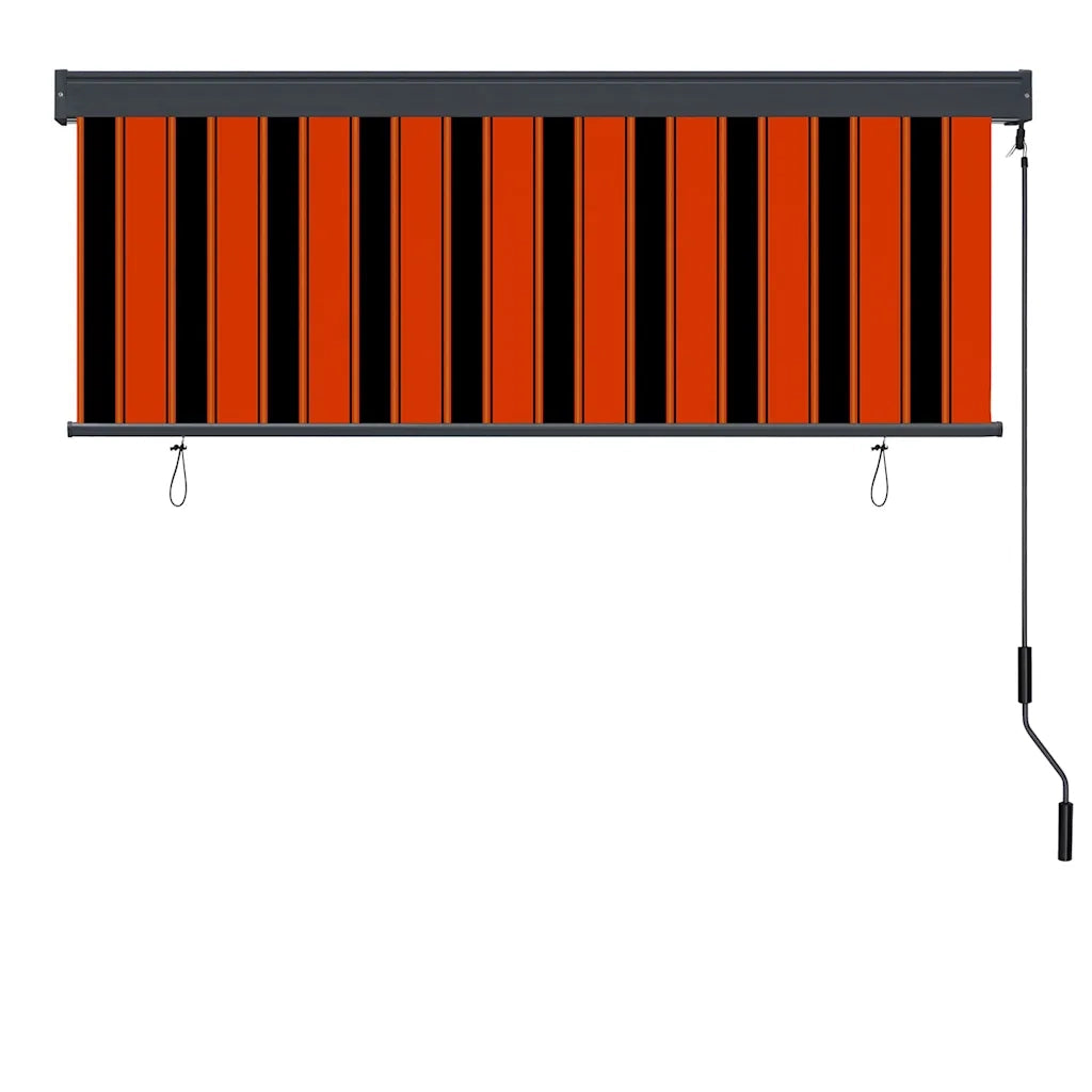 vidaXL Tenda a Rullo Esterna Arancione e bianco 180 x 250 cm Tessuto