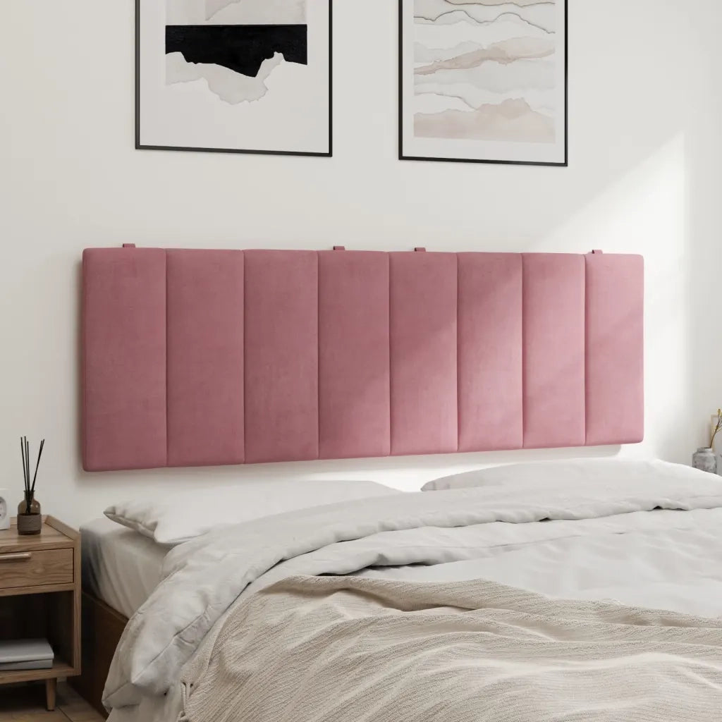 Cuscino Testiera Hanko Rosa 120 cm in Velluto 374666