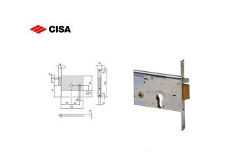 SERRATURA ELETTRICA DA INFILARE A CILINDRO DA FASCIA ART. 14011 CISA E58 Dx - scatola mm 126x82 - CISA