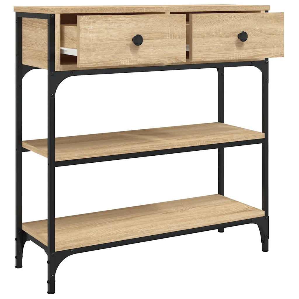 Tavolino Consolle-Tavolino da soggiorno-Tavolino da Salotto Rovere Sonoma 72,5x25x75cm Legno Multistrato