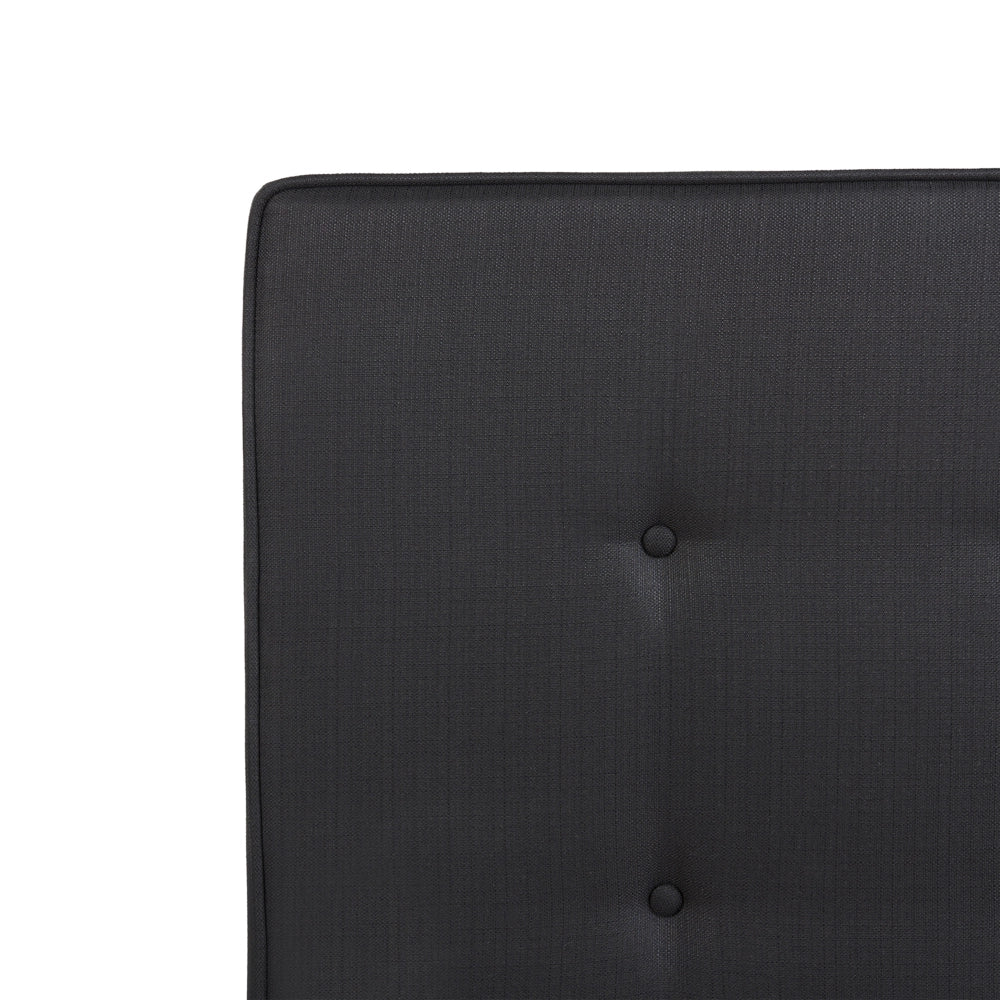 Letto Matrimoniale tessuto Nero 140 x 200 cm Imbottito in stile moderno