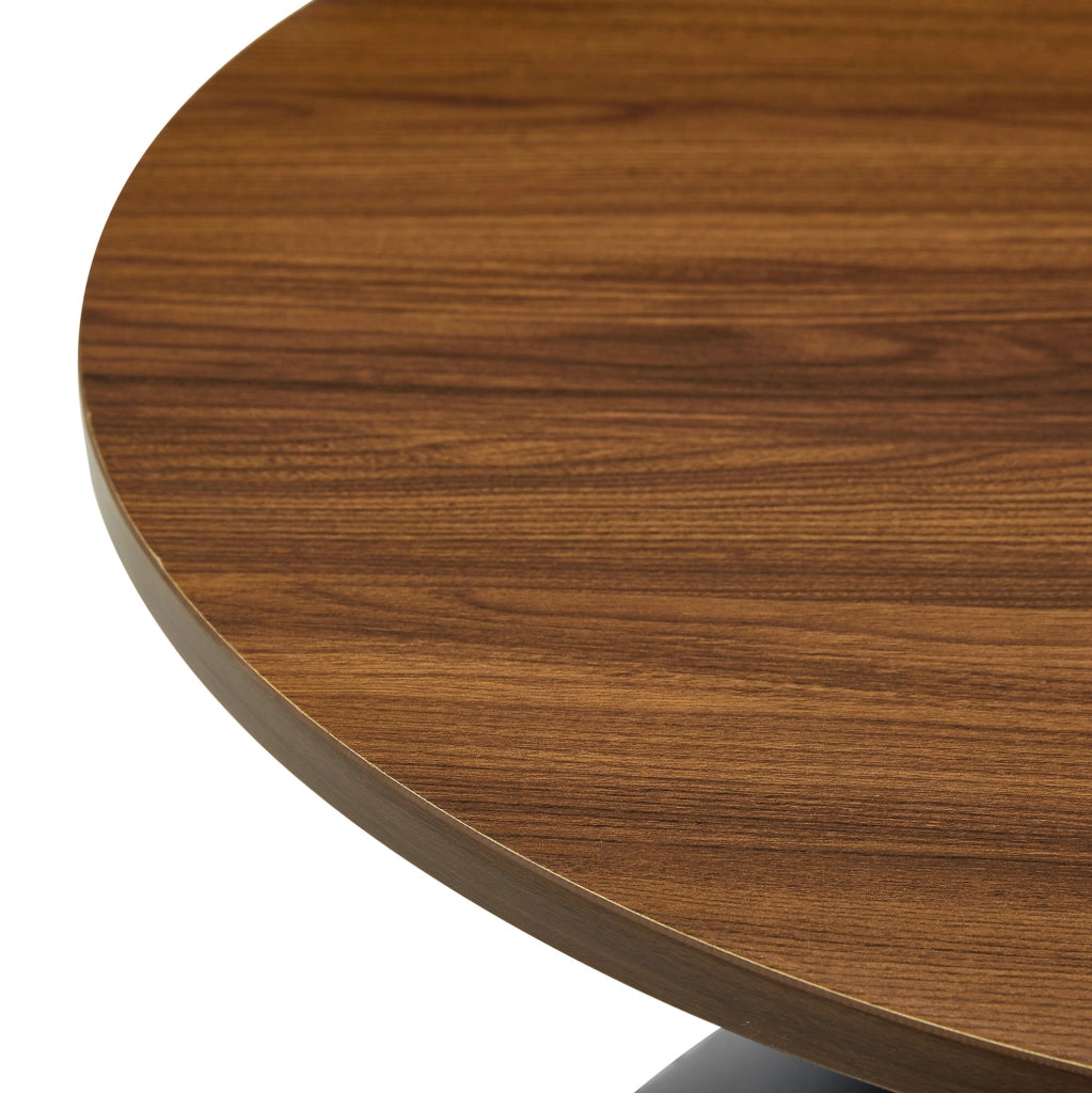 Set 2 tavolini da caffè conici inseribili ?70/50 cm noce e nero