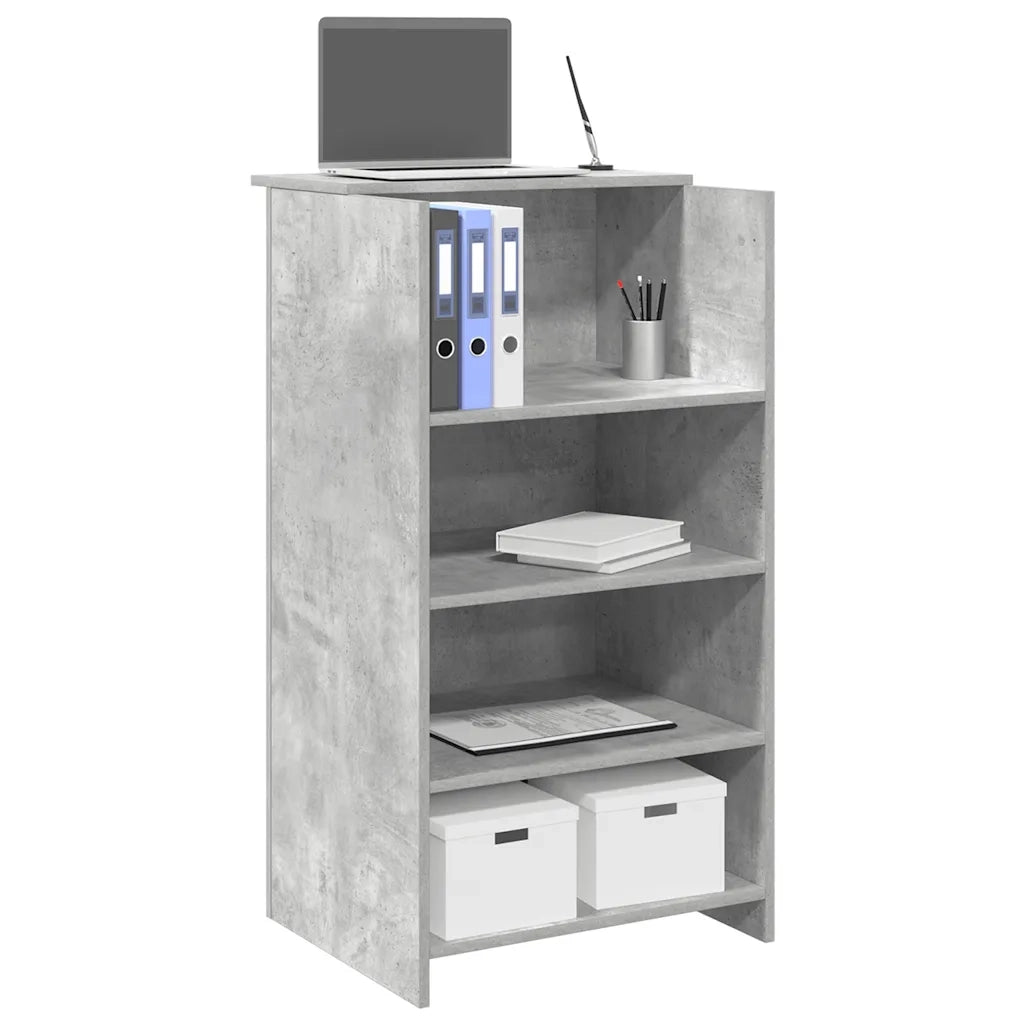 vidaXL Banco Reception Grigio Cemento 55x50x103,5 cm Legno Multistrato