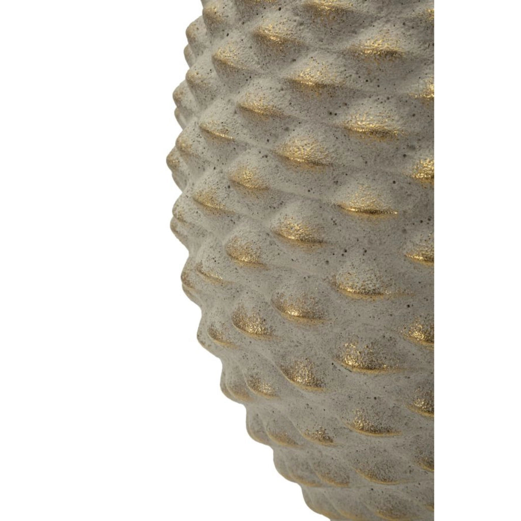 Vaso Decorativo VKH1021, Grigio, Ceramica, 29,5x29,5x36 cm