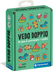 Vedo Doppio, Trova le Illustrazioni in Comune, Mazzo di 40 Carte, 2-6 Giocatori,Clementoni, Eta 5-99 anni