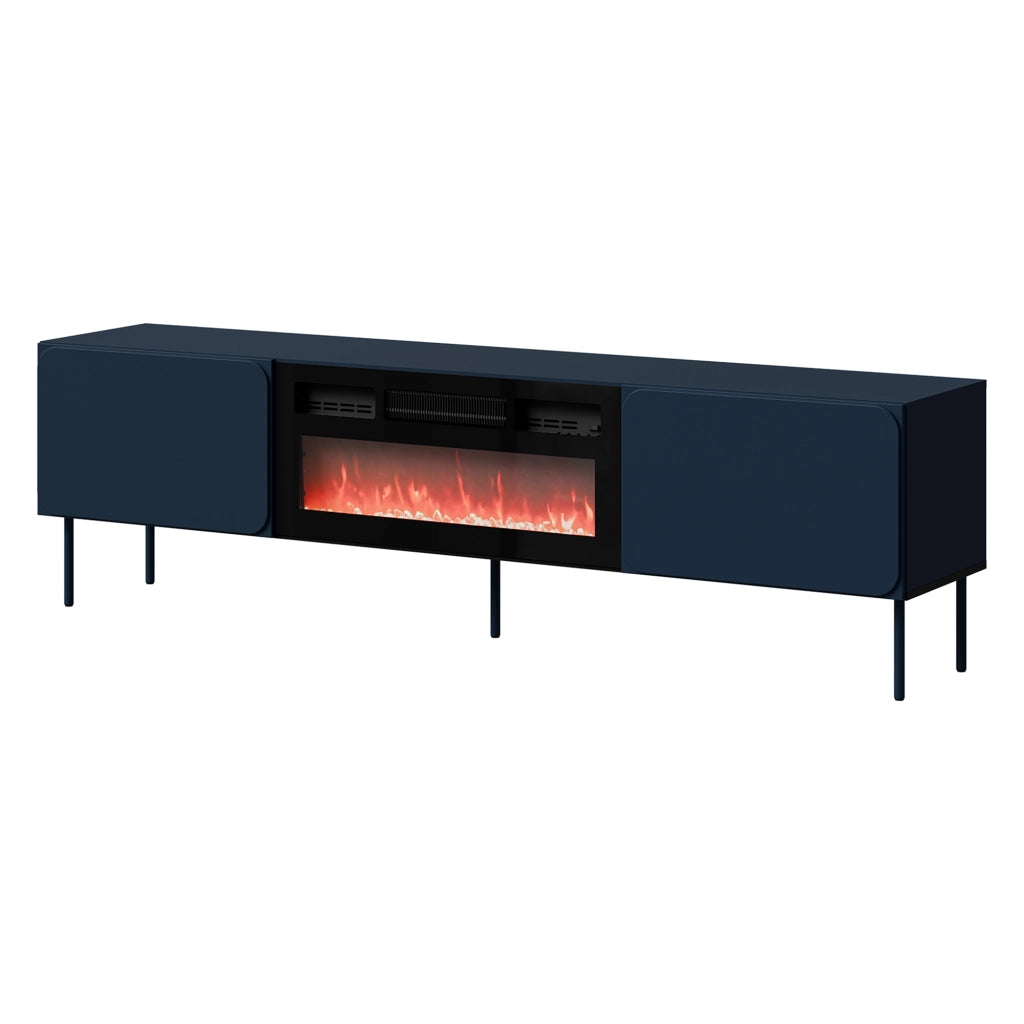 Vermezzo, Mobile Porta tv un Ripiano, 200x42x57h cm blu