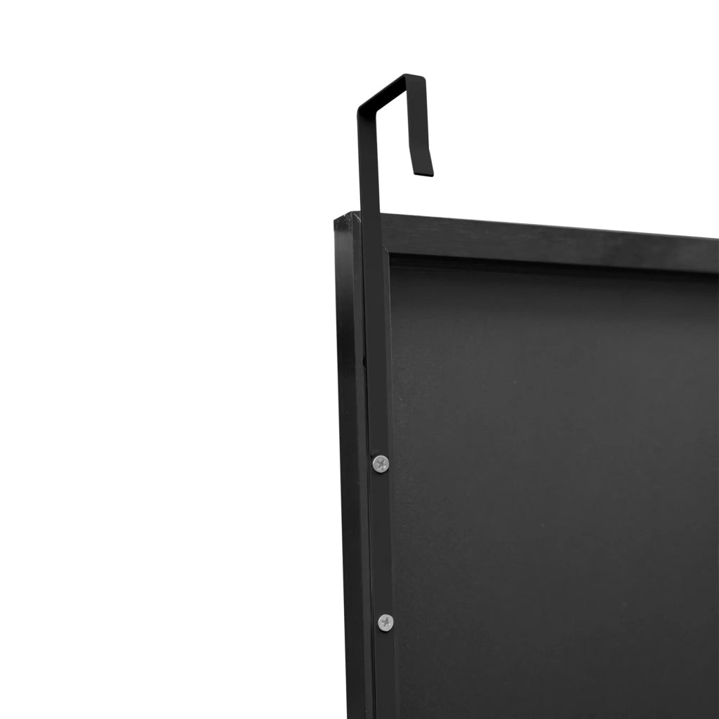 Specchio decorativo per porta dal design moderno 120 x 37 x 2 cm nero 03_0010150