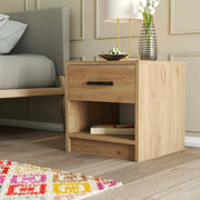Noul, Comodino un Cassetto, 52x45x47h cm Marrone Quercia