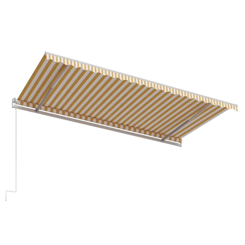 Tenda da Sole Retrattile Automatica 500x300cm Gialla e Bianca