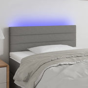 Testiera a LED-Testata con LED Grigio Scuro 80x5x78/88 cm in Tessuto 361942