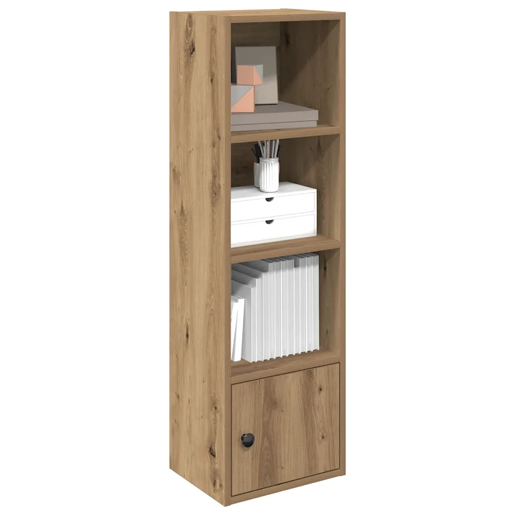 Libreria-Scaffale per Libri-Mobile di Stoccaggio Rovere Artigianale 31x24x102 cm in Legno Multistrato
