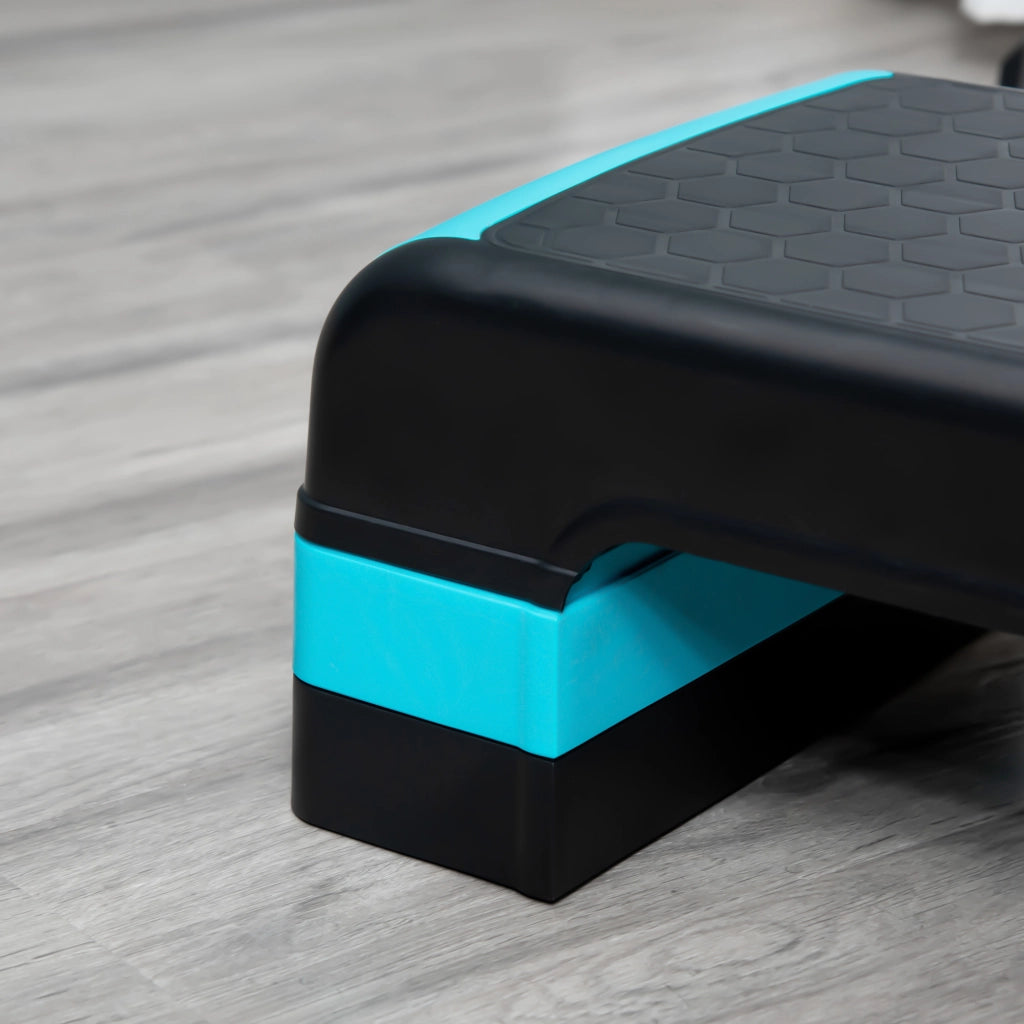 Stepper fitness ¨C zephmum ¨C regolabile, antiscivolo, 78x28x20 cm, nero e blu