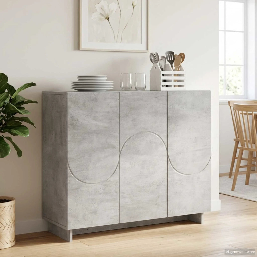 Credenza Grigio Cemento 85,5 x 31 x 75 cm Legno ingegnerizzato 8011543