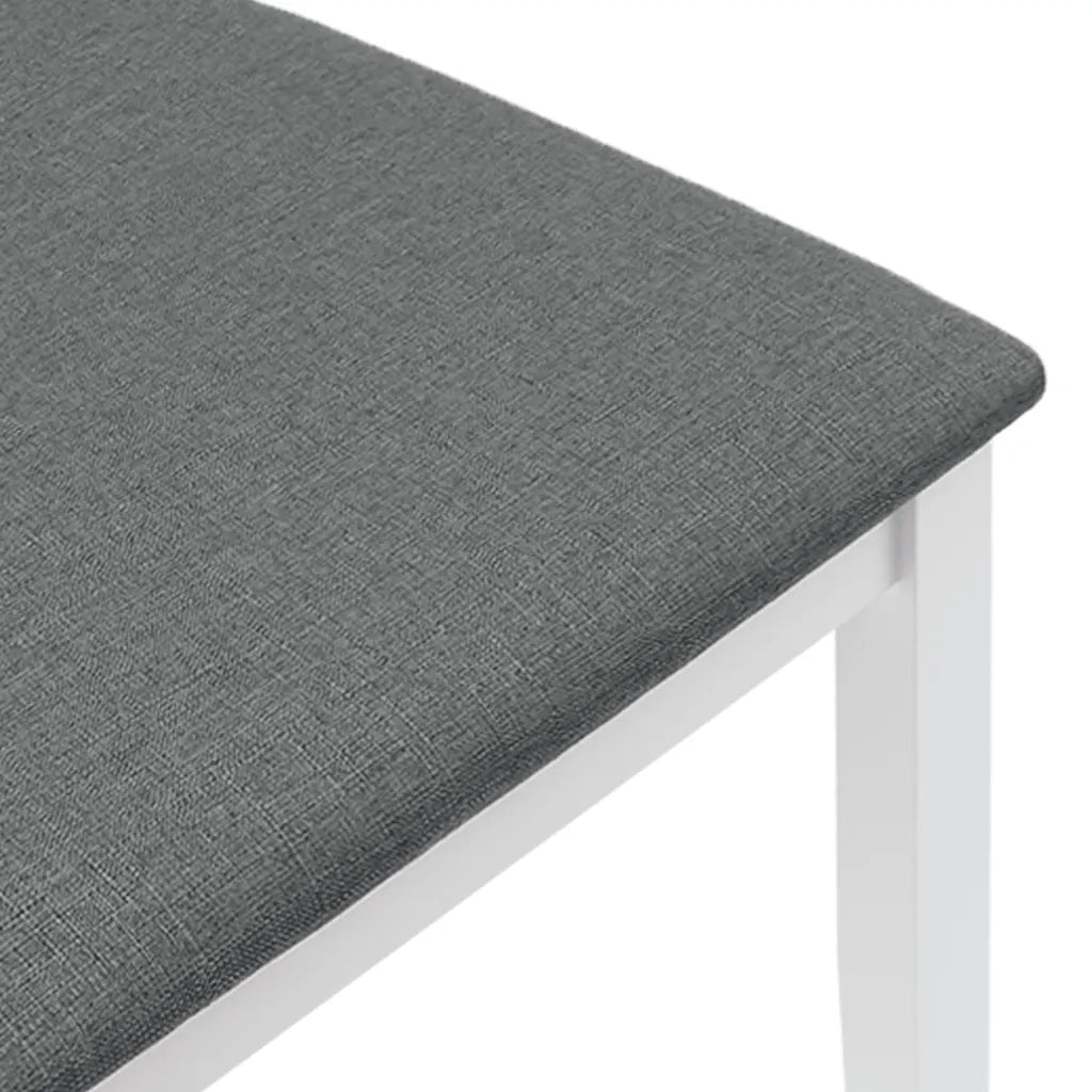 Sedie da Pranzo con Cuscini 2 pz Bianco Legno Massello di Hevea 4102457