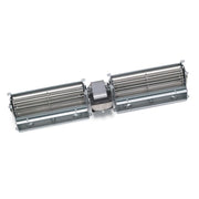 Ricambistufeapellet Ventola tangenziale Doppio EMMEVI FERGAS TGD 60/1 FERG 119308 per Stufa a Pellet. Lungo 324mm Ventola 60mm 2 x 124x40mm