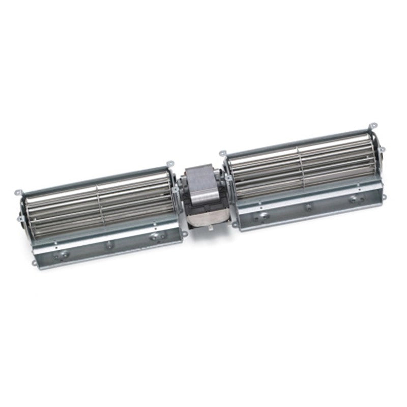 Ricambistufeapellet Ventola tangenziale Doppio EMMEVI FERGAS TGD 60/1 FERG 119308 per Stufa a Pellet. Lungo 324mm Ventola 60mm 2 x 124x40mm