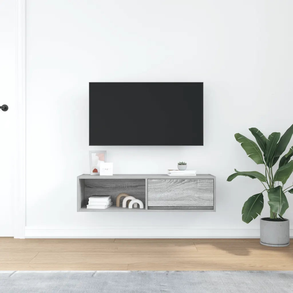 Mobile TV-Credenza TV-Console TV Grigio Sonoma 100x31x25,5 cm in Legno Multistrato