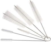 Set di spazzole per pulizia di bicchieri, flaconi, biberon, tubi, becher, bottiglie di vino, set di 6 spazzole per la pulizia della cucina.