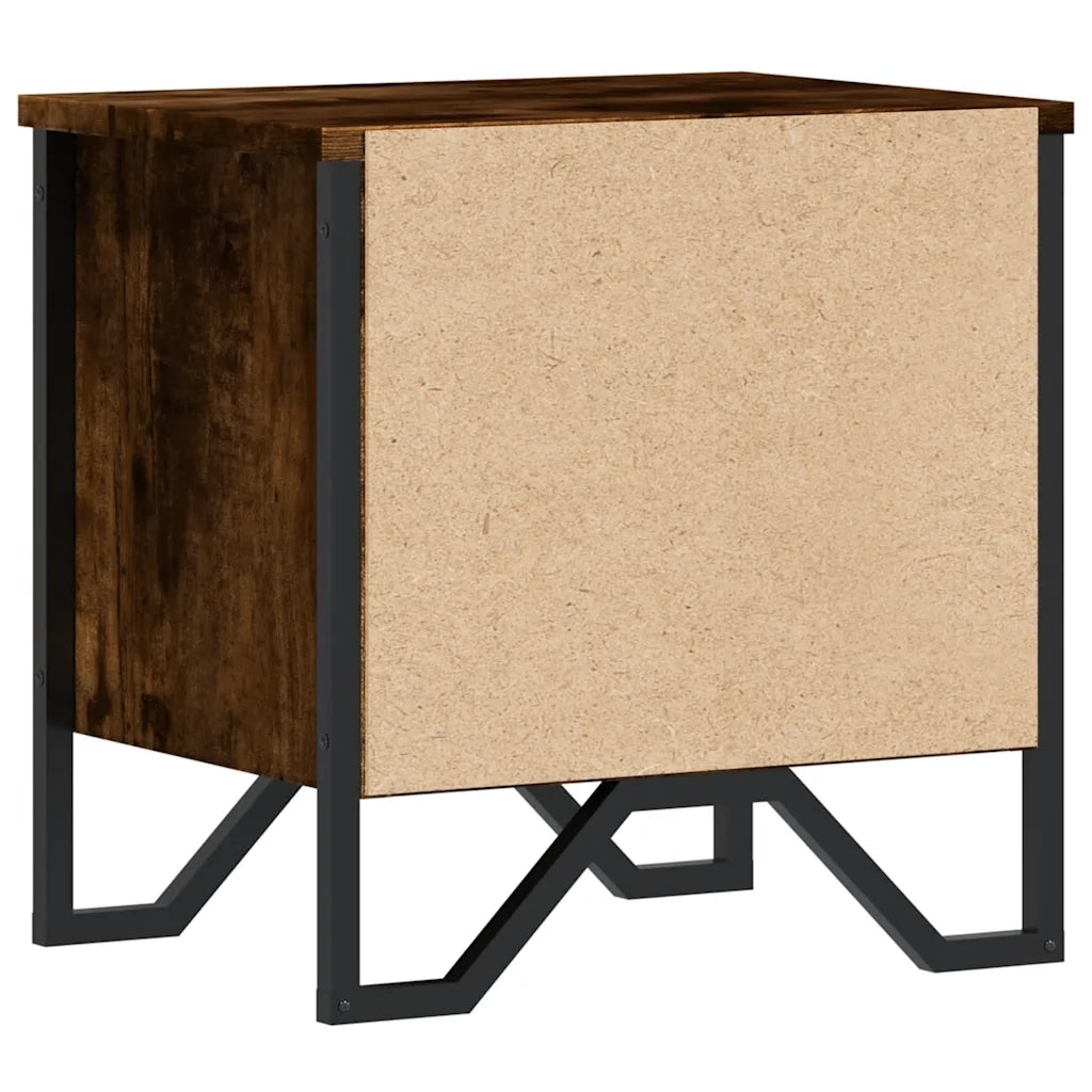 Comodini 2pz Rovere Fumo 40x30x40 cm in Truciolato 848519
