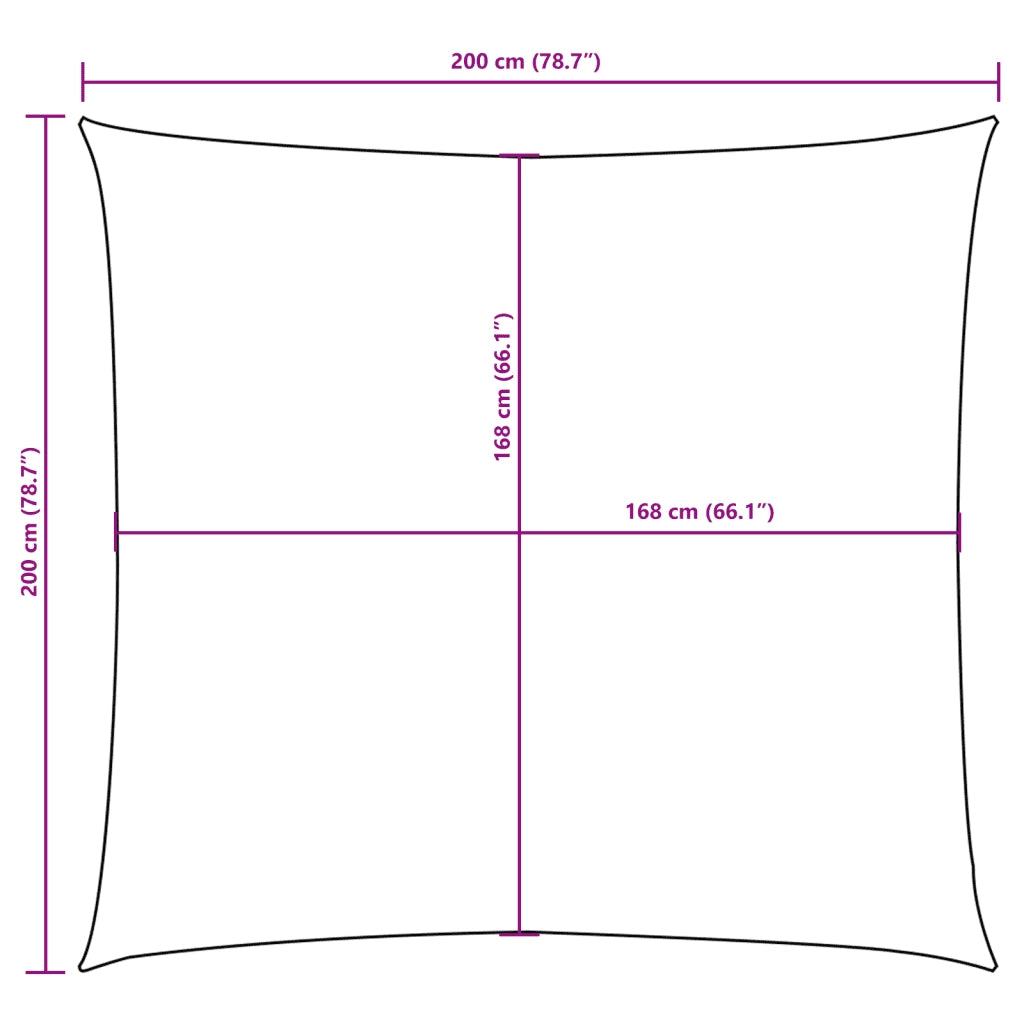 Vela Parasole in Tela Oxford Quadrata 2x2 m Blu 135520
