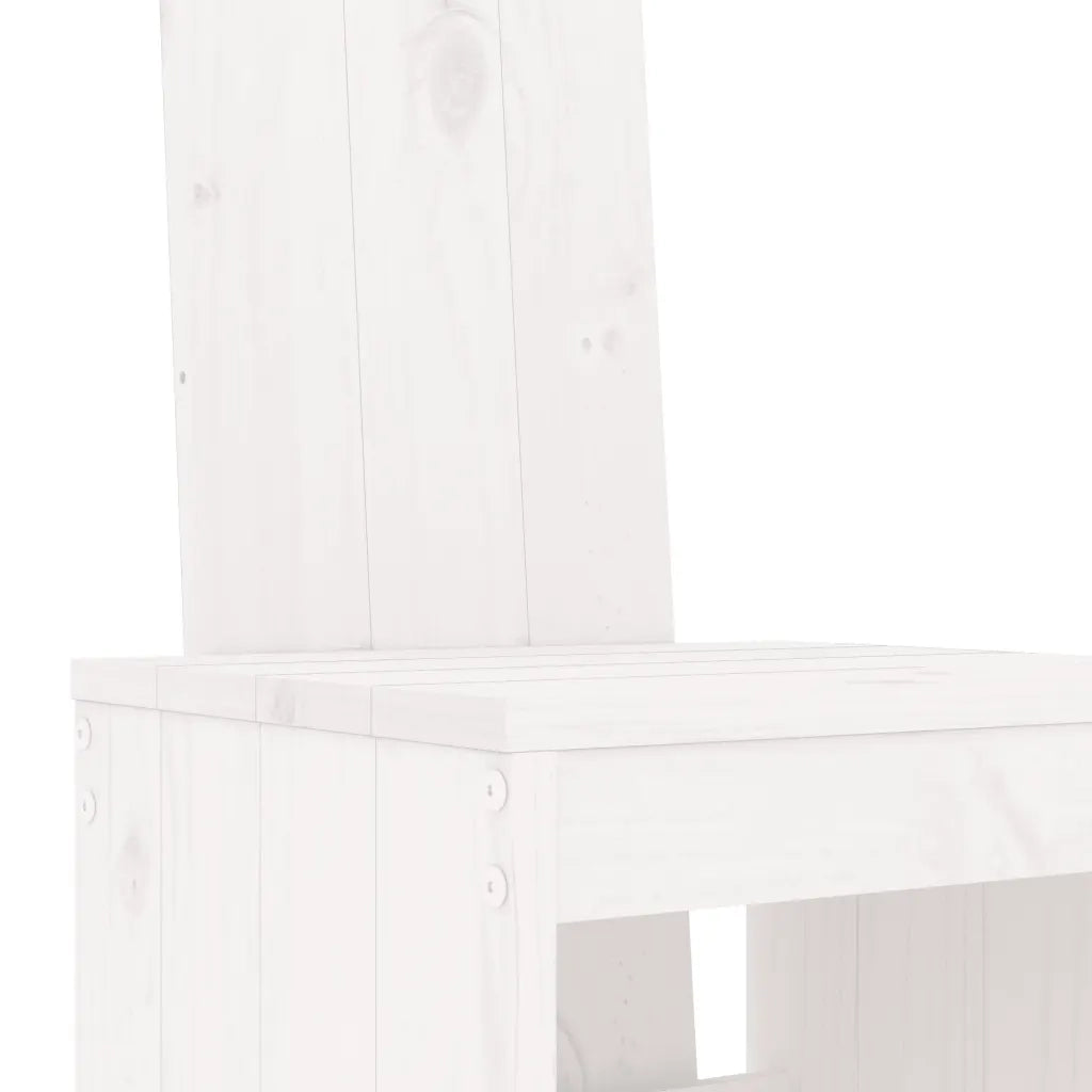 Set Bar da Giardino 5 pz Bianco in Legno Massello di Pino 3157770