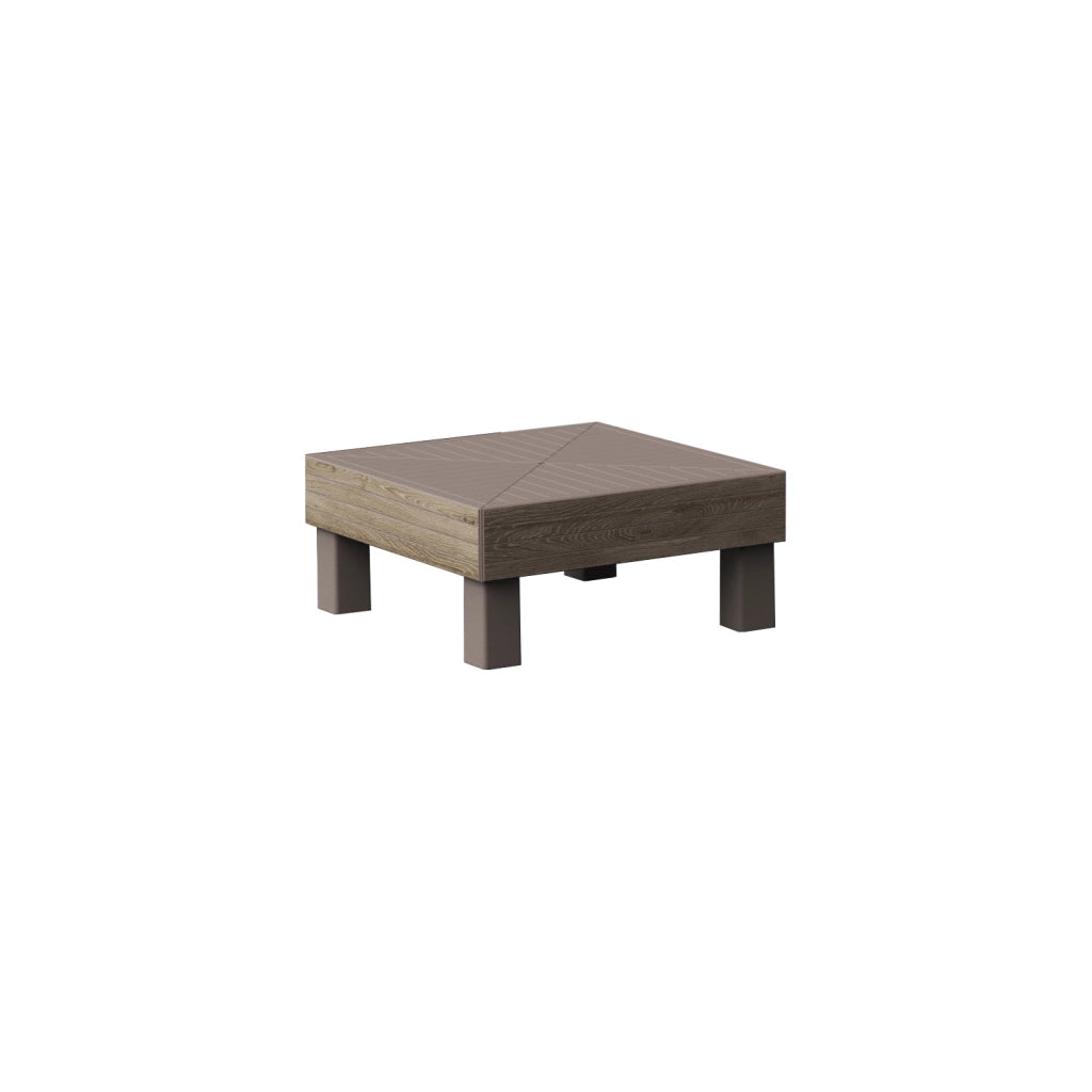 Tavolino Keter Elements 65x65x29 cm Effetto Legno Ashwood e Cappuccino