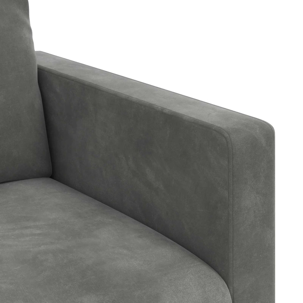 Set di divani 2 pcs Grigio scuro 198 x 78 x 80 cm Velluto 3407596