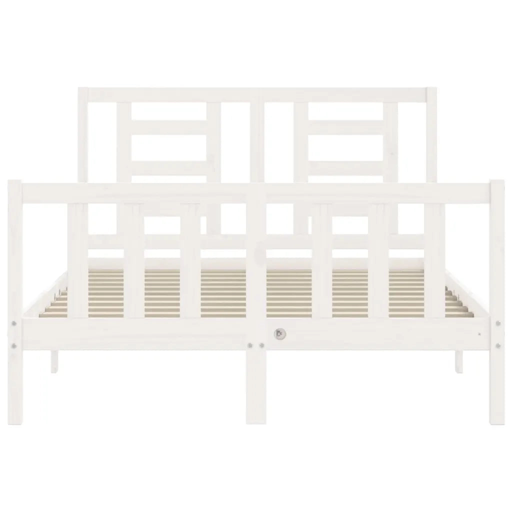 Giroletto senza Materasso-Struttura Letto Bianco 140x200 cm Legno Massello Pino 929200