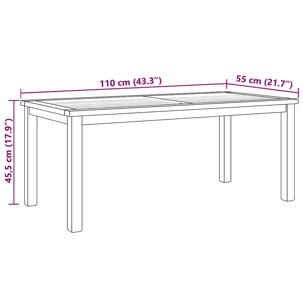 Tavolino da salotto Marrone 110 x 55 x 45 cm 42002304