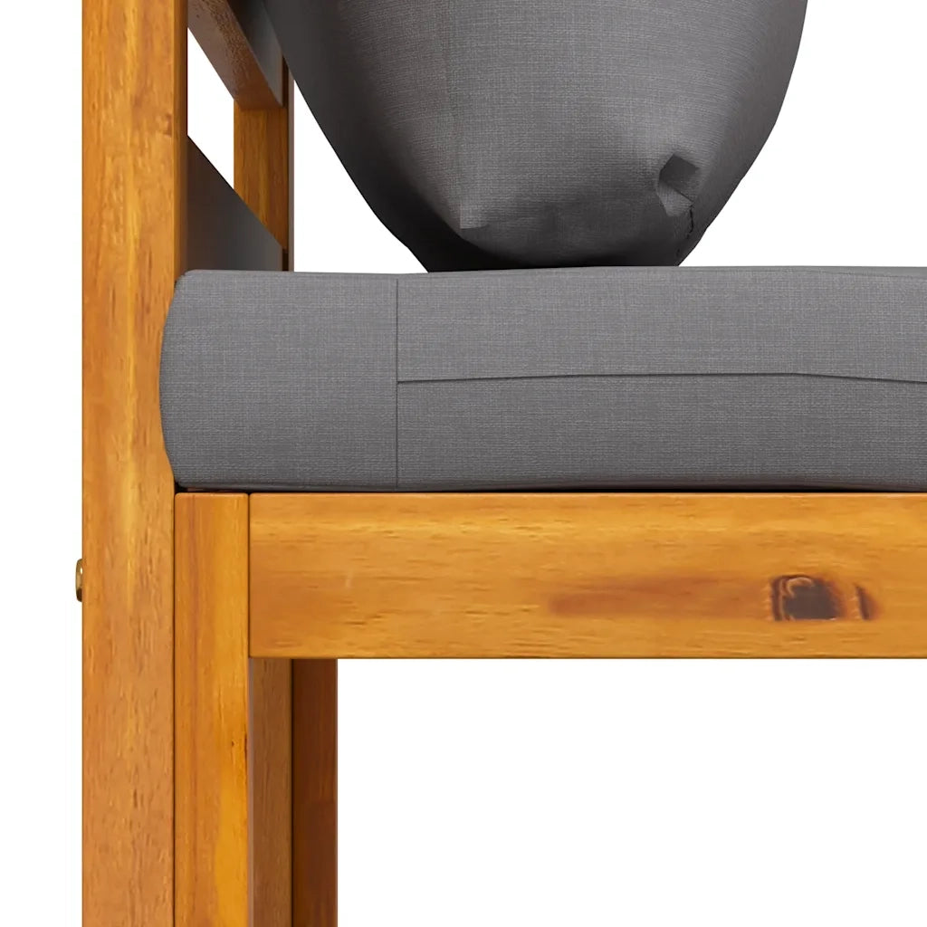 Set Divani da Giardino 3 pz con Cuscini in Massello di Acacia cod mxl 77440