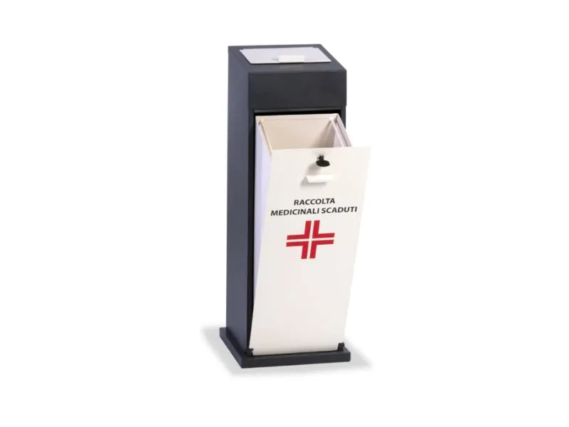 Contenitore farmaci scaduti 258 Giochipark zincato 47lt 36x36x99h anti-prelievo