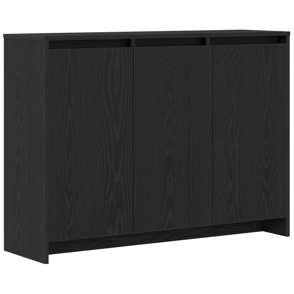 Mobile Nero Rovere 102x33x75 cm in Legno Ingenerizzato