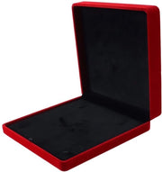Cassa di gioielli in pelle morbida, grande, per donne, accessori, collana, orecchini, anello (rosso)
