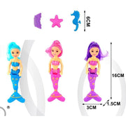 Trade Shop - Sirenetta Bambola Magica Principessa Del Mare Con Accessori 3x16cm Gioco Bimba -