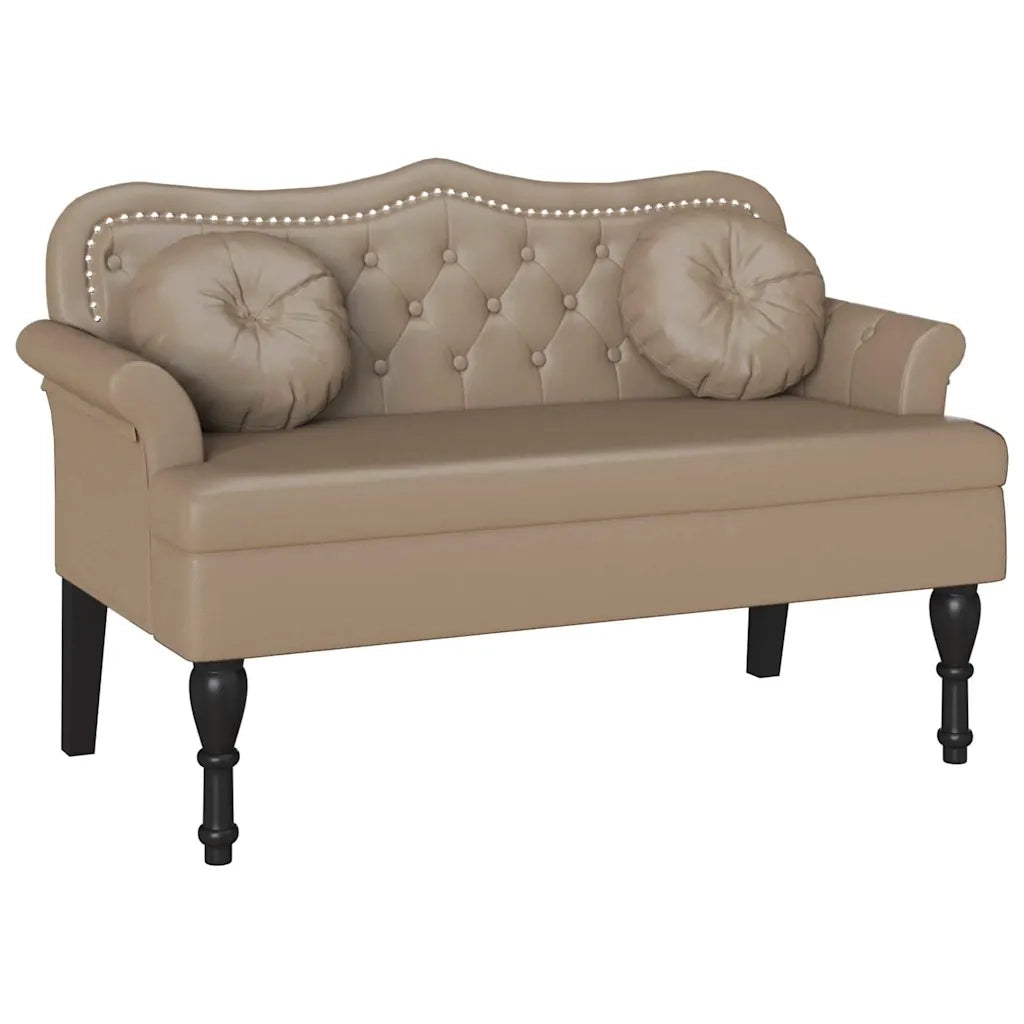 Panca Chesterfield con cuscino Cappuccino 120,5 x 65 x 75 cm 42019283