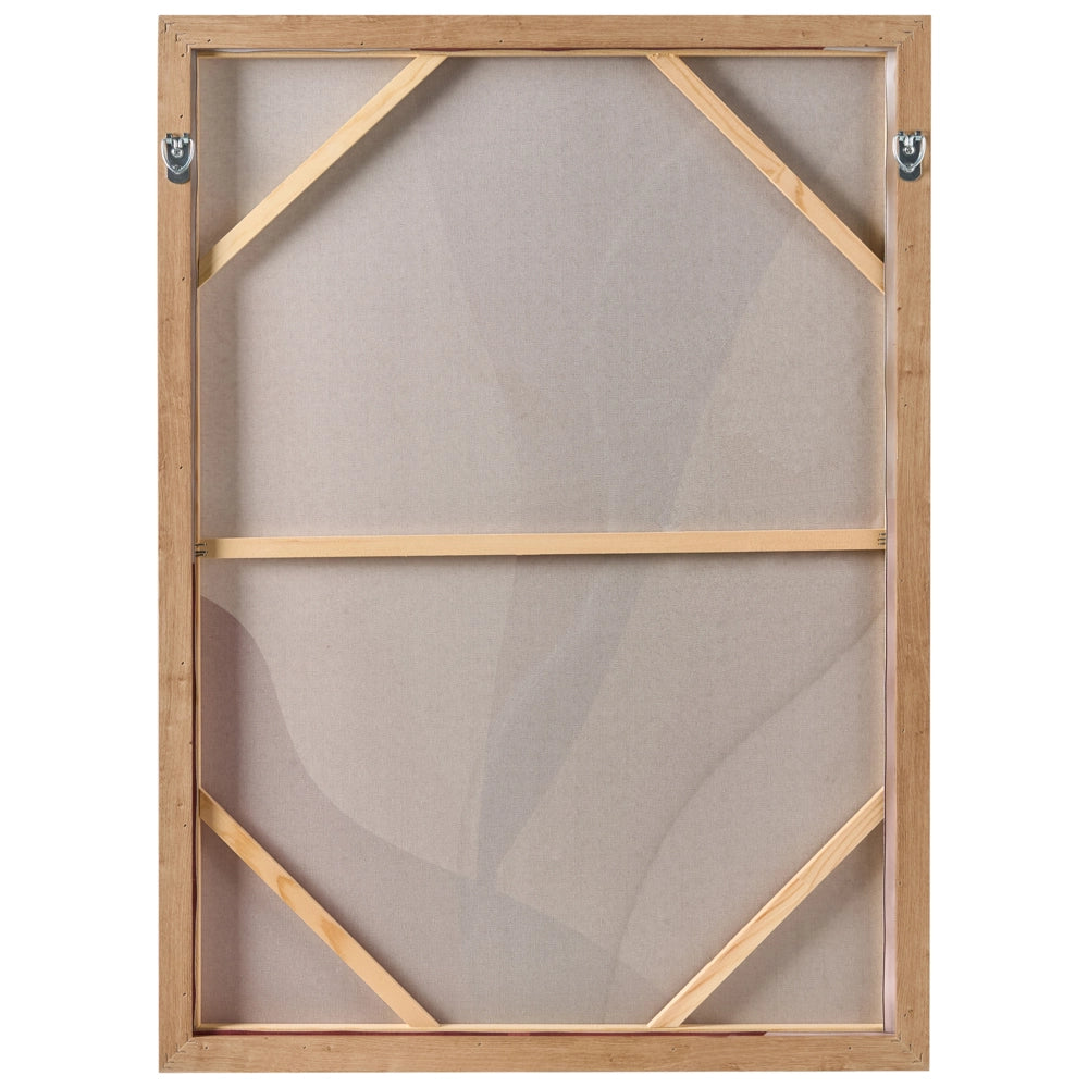 Set di 2 stampe su tela rosa da parete decorazione artigianale con forme astratte materiali sintetici cornice in legno di pino per il soggiorno