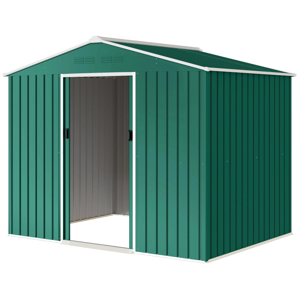 Casetta da Giardino 3.6 m2 ¨C Minimal ¨C 236x171x191 cm Verde con Porte Scorrevoli