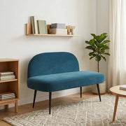 Panchina imbottita con schienale Blu 110 x 60 x 76 cm Velluto 42040794