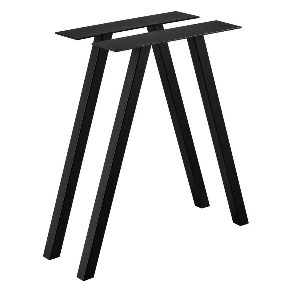 Set di 2 gambe per tavolo in metallo 72 cm nero 03_0003647