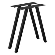 Set di 2 gambe per tavolo in metallo 72 cm nero 03_0003647