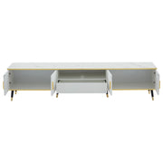 Mobile TV con 2 ante; 1 cassetto; ripiani regolabili e passacavi per soggiorno; 200×40×46 cm
