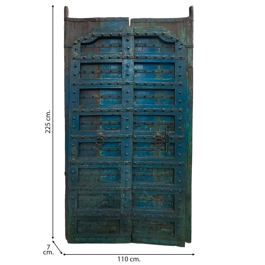 Porta in legno fatta a mano 110x7x225h cm