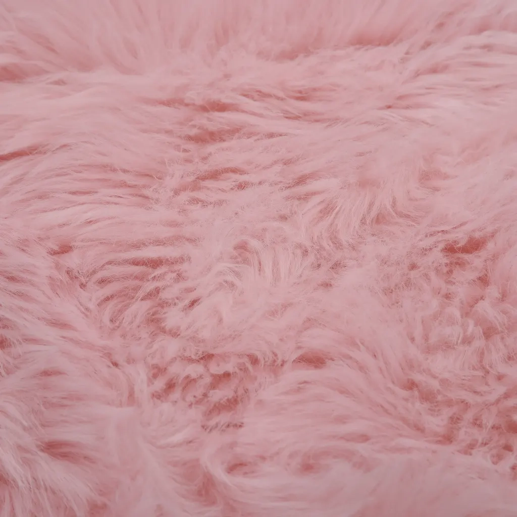 Tappeto in Similpelle di Pecora 60x90 cm Rosa 284711
