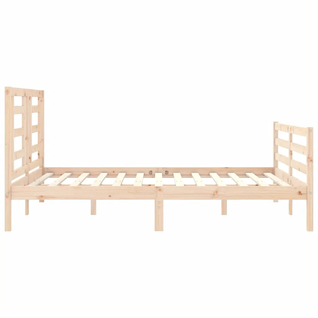 Giroletto con Testiera-Struttura Letto con testiera 160x200 cm in Legno Massello 198062