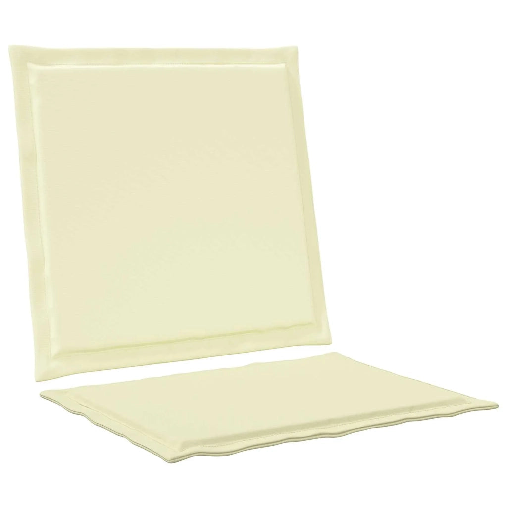 Cuscini per Seduta e Schienale 2 pcs Crema 47 x 45 x 2 cm